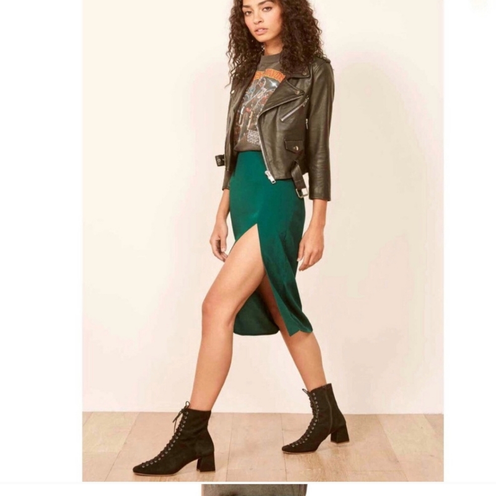 Reformation Nicks Skirt Emerald